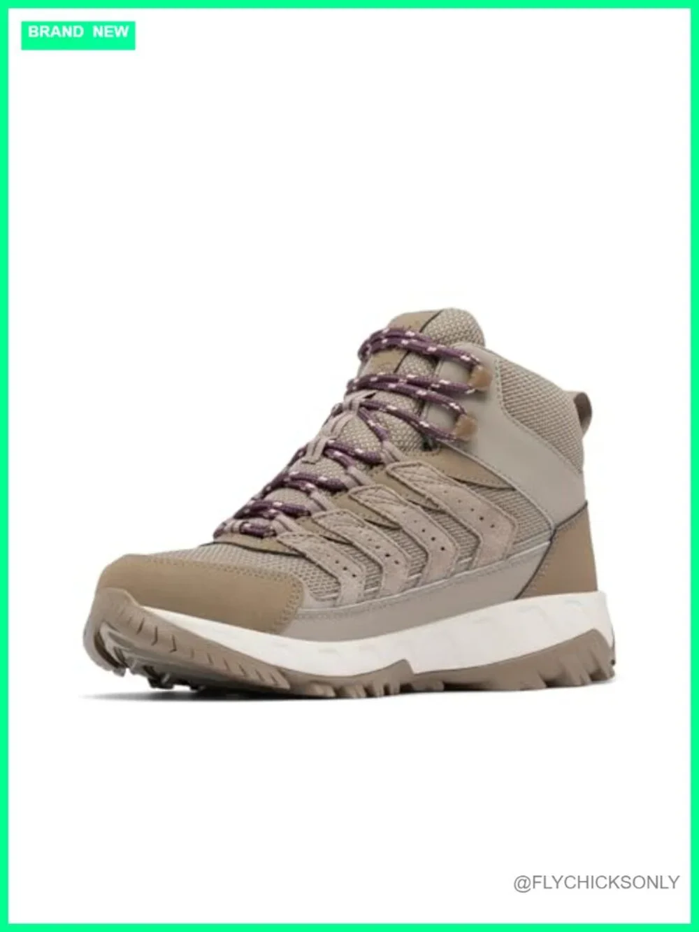 Waterproof Mid Hiking Boots Suede Mesh Leather Overlays